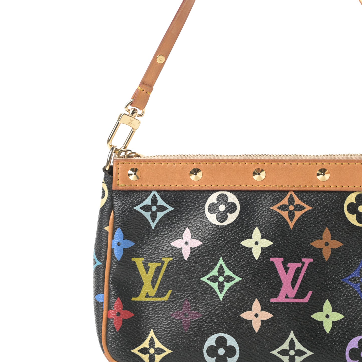 Monogram Multicolor Pochette Accessories Black