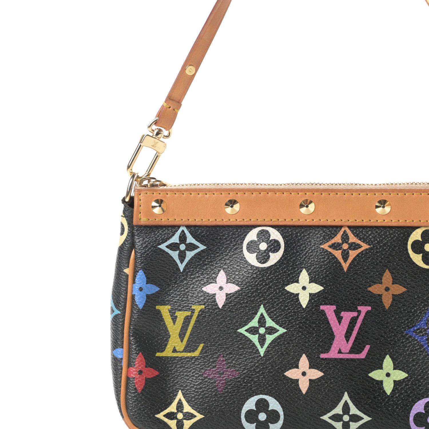 Louis Vuitton Monogram Multicolor Pochette Accessories Black 8 of 11
