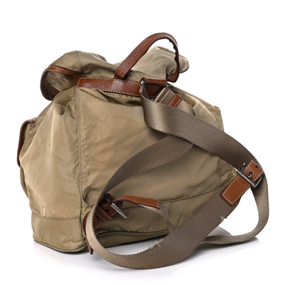 Prada Tessuto Nylon Vela Medium Backpack Beige 2 of 15