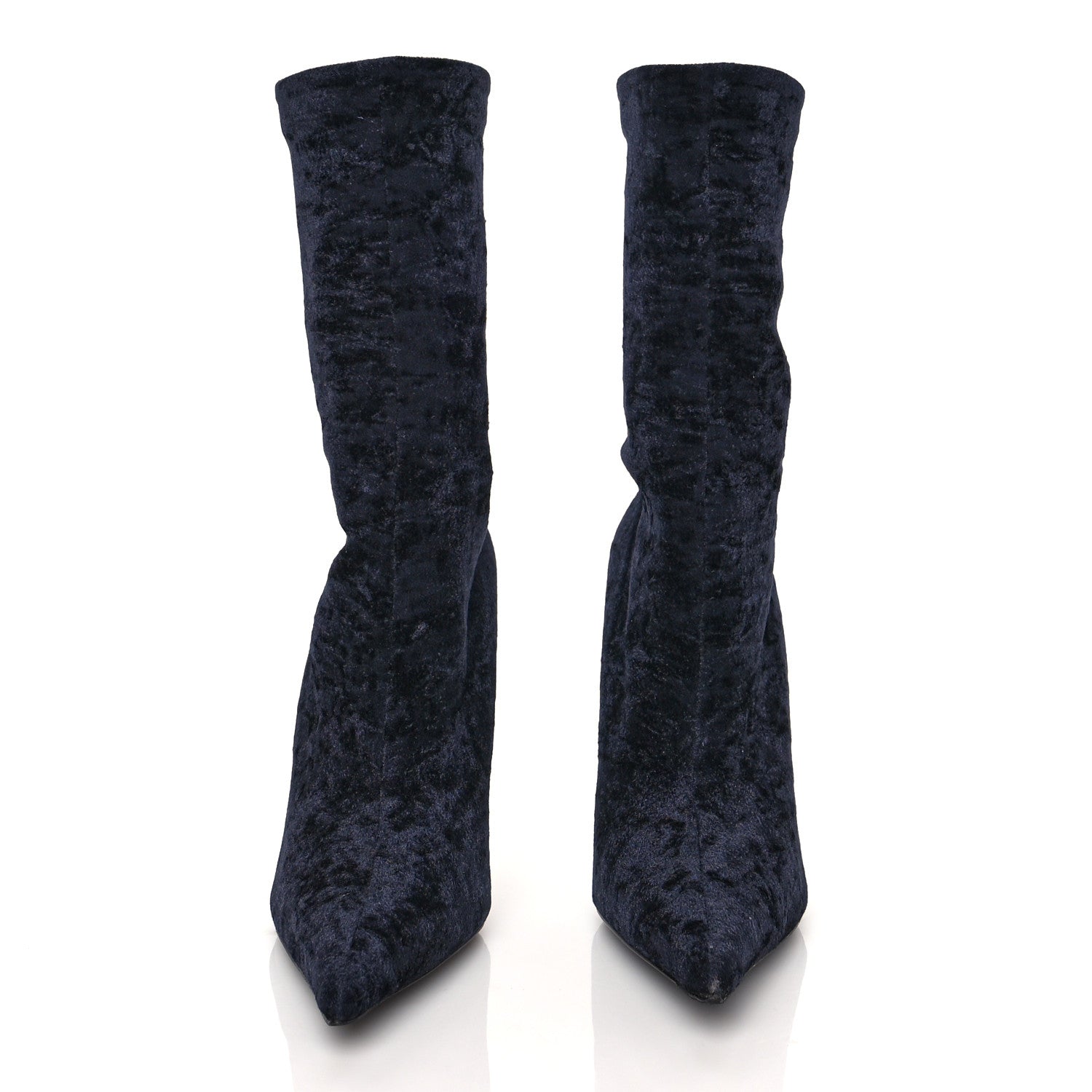 Balenciaga Velvet Spandex Extreme Pointed Toe Knife Ankle Boots 36 Black 2 of 6