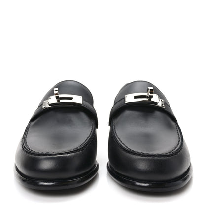 Hermes Calfskin Womens Destin Loafers 35 Black 2 of 8