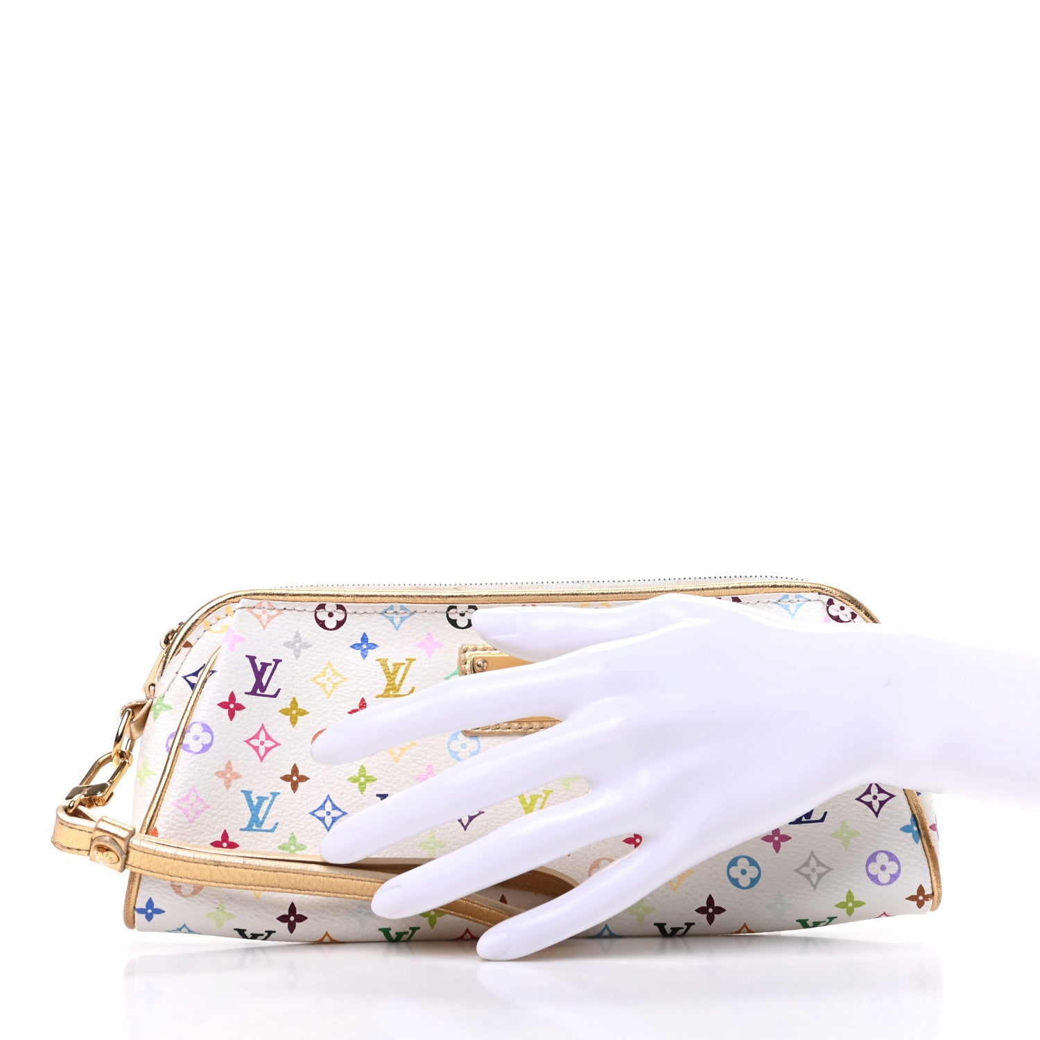 Louis Vuitton Monogram Multicolor Kate Clutch White 2 of 9