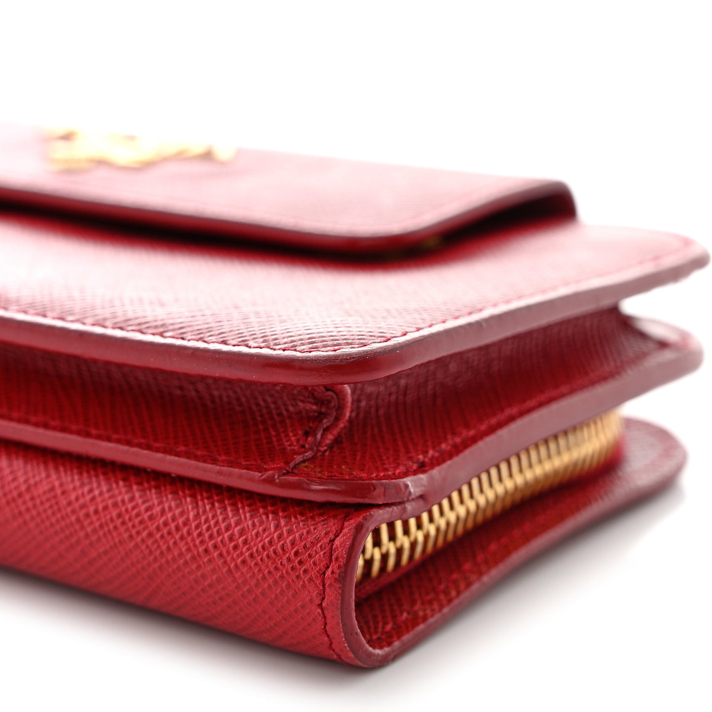 Saffiano Metal Oro Phone Case Rosso