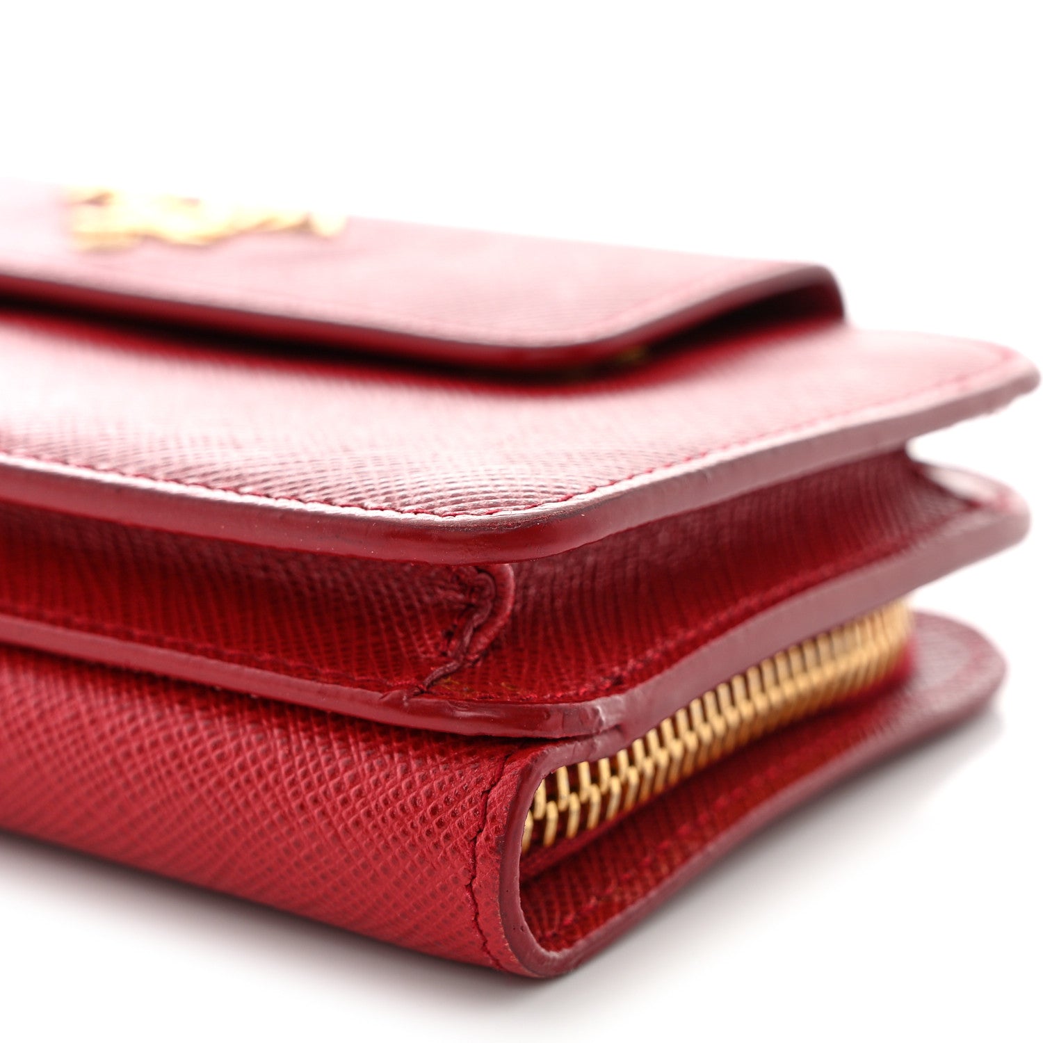 Prada Saffiano Metal Oro Phone Case Rosso 9 of 16