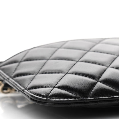 Chanel Lambskin Quilted Clutch With Chain Black 10 of 11