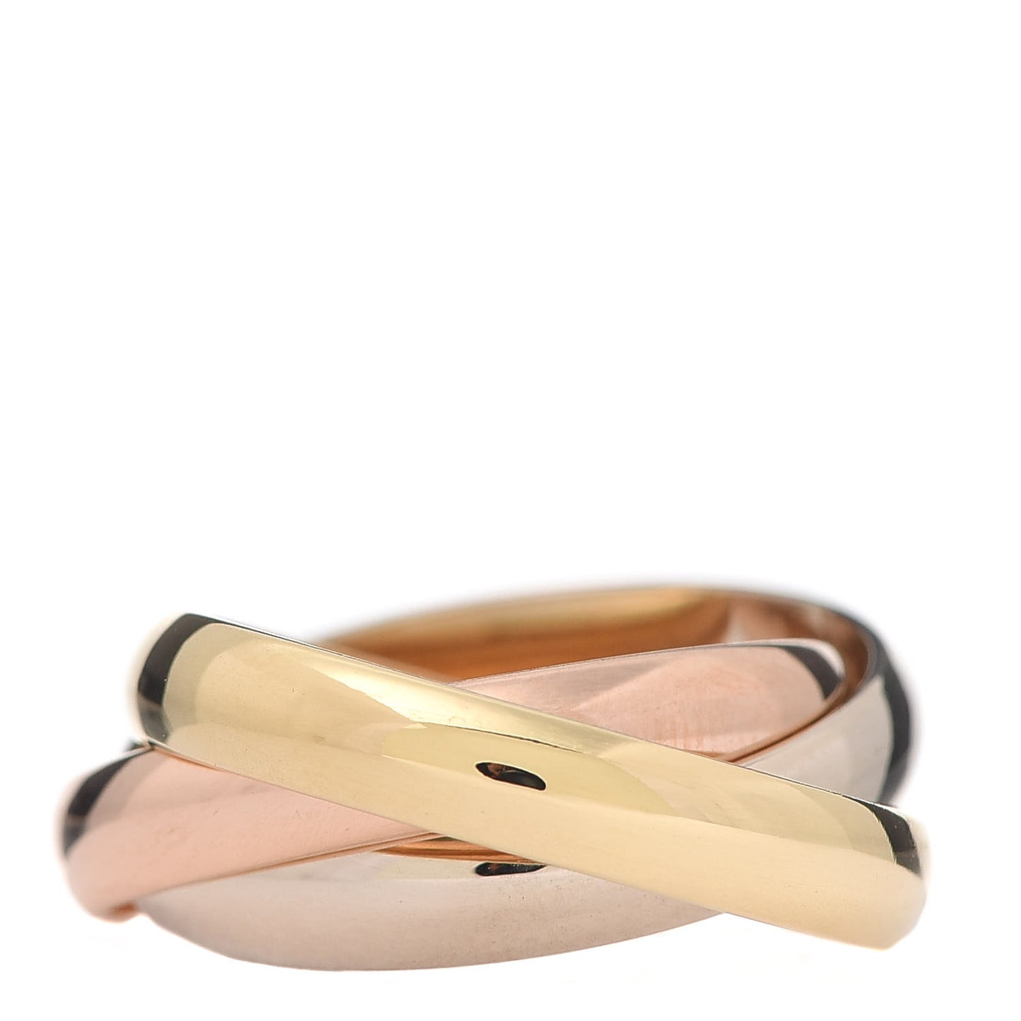 18K Pink Yellow White Gold Classic Les Must De Trinity Ring 52 6