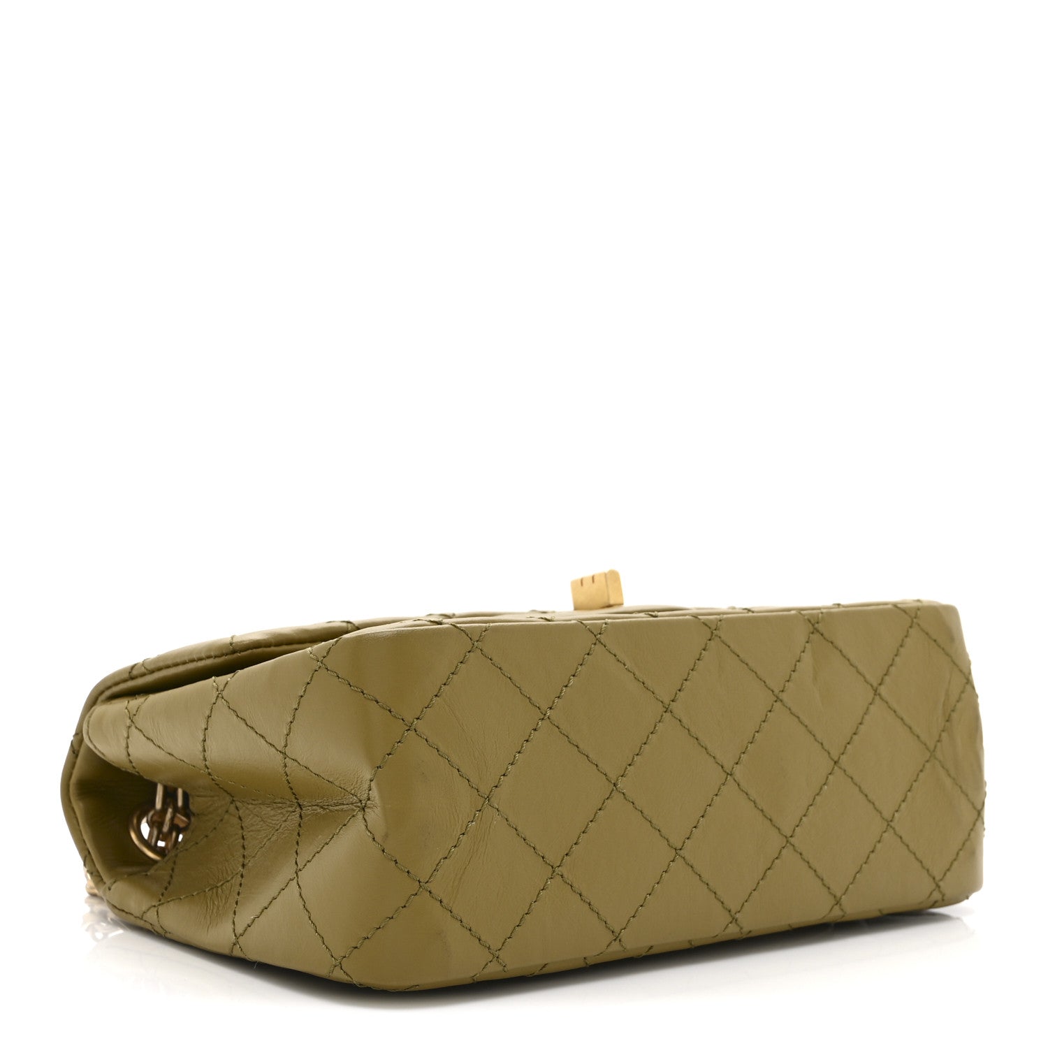 Chanel Aged Calfskin Quilted 2.55 Reissue 224 Flap  Khaki 4 of 10