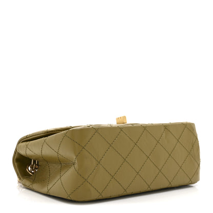 Chanel Aged Calfskin Quilted 2.55 Reissue 224 Flap  Khaki 4 of 10