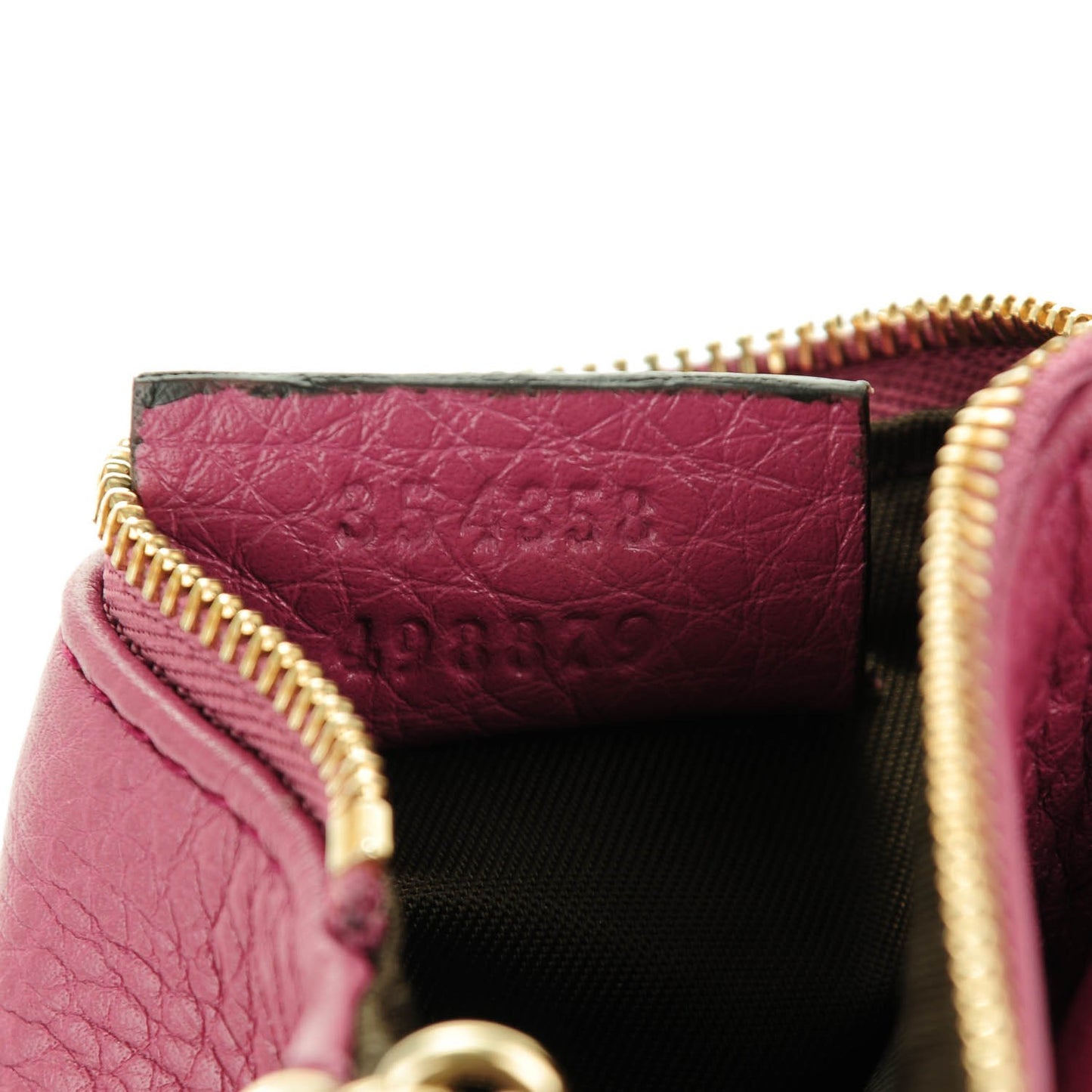 Pebbled Calfskin Soho Key Case Peonia Flower
