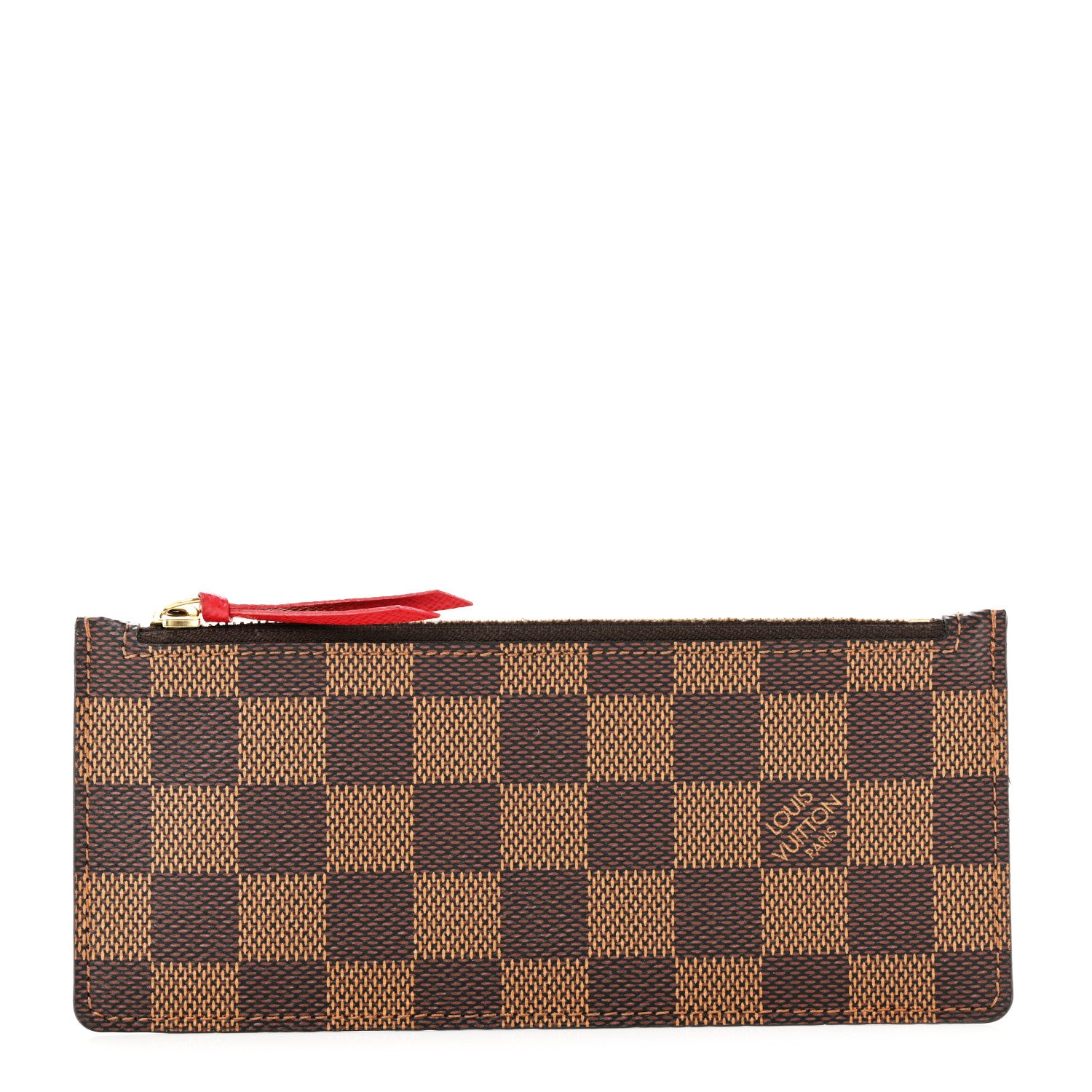 Louis Vuitton Damier Ebene Josephine Wallet Zippered Insert Red 1 of 7