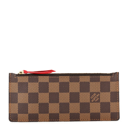 Louis Vuitton Damier Ebene Josephine Wallet Zippered Insert Red 1 of 7