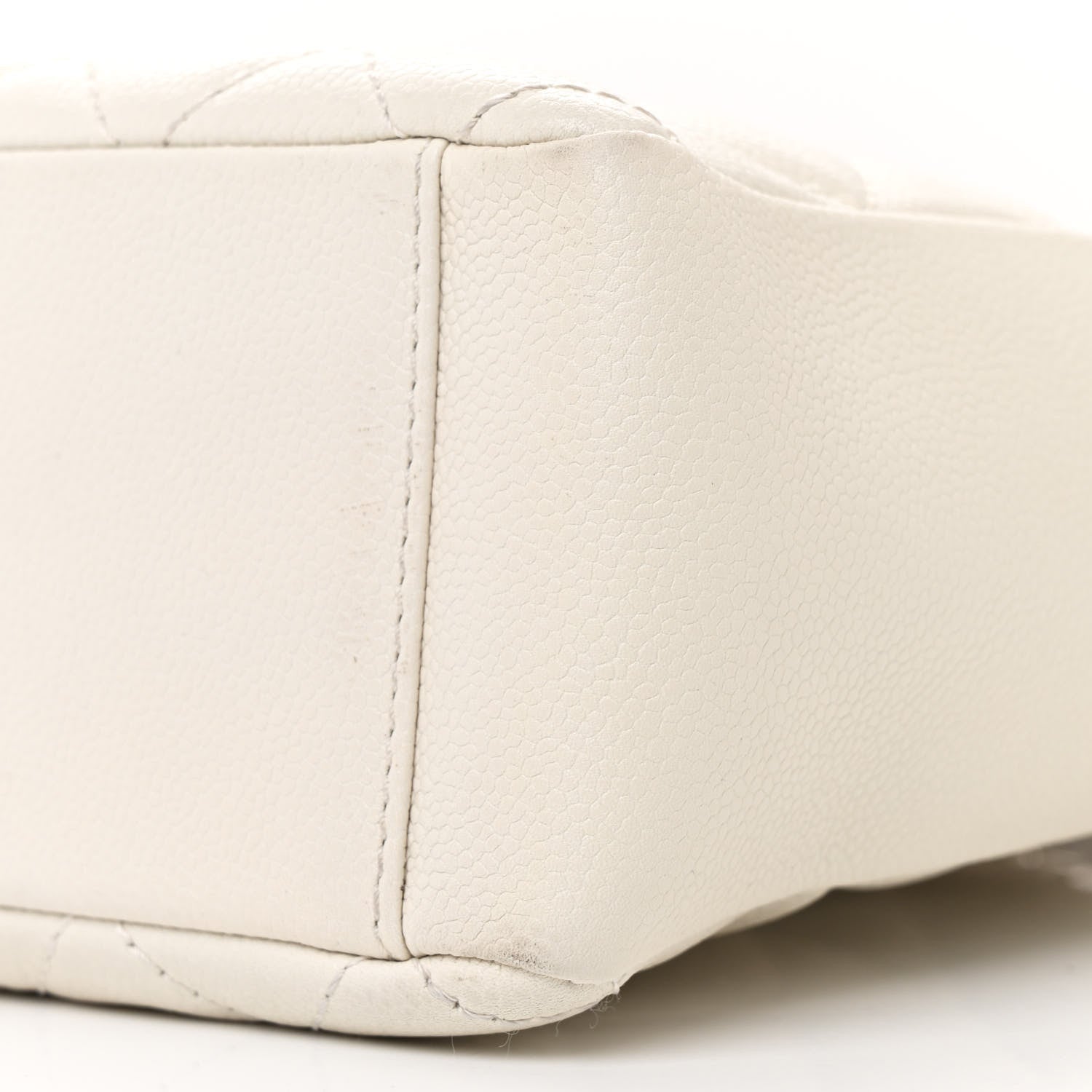 Chanel Caviar Quilted Petit Shopping Tote PST White 10 of 15