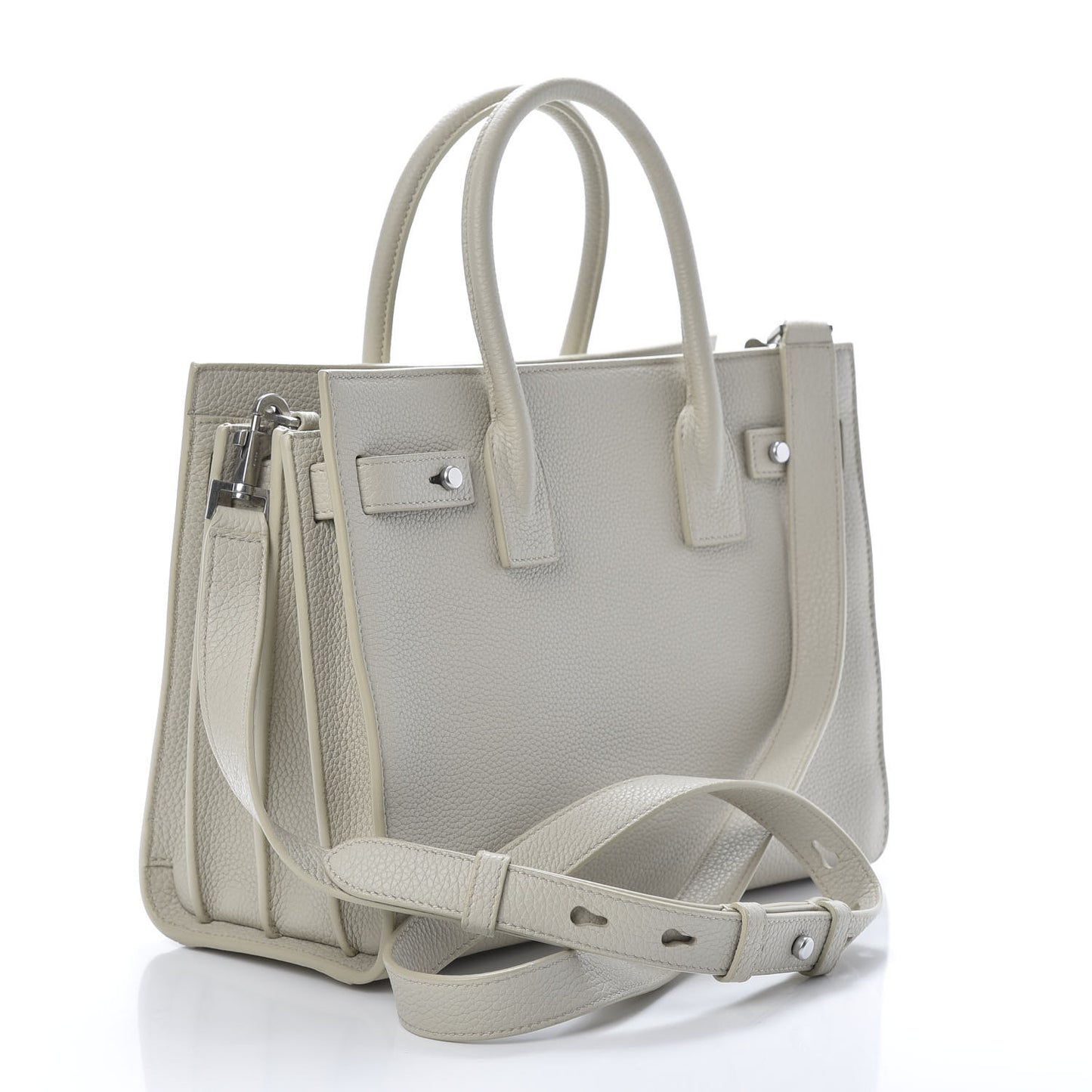 Grained Calfskin Baby Sac De Jour Souple Ivory