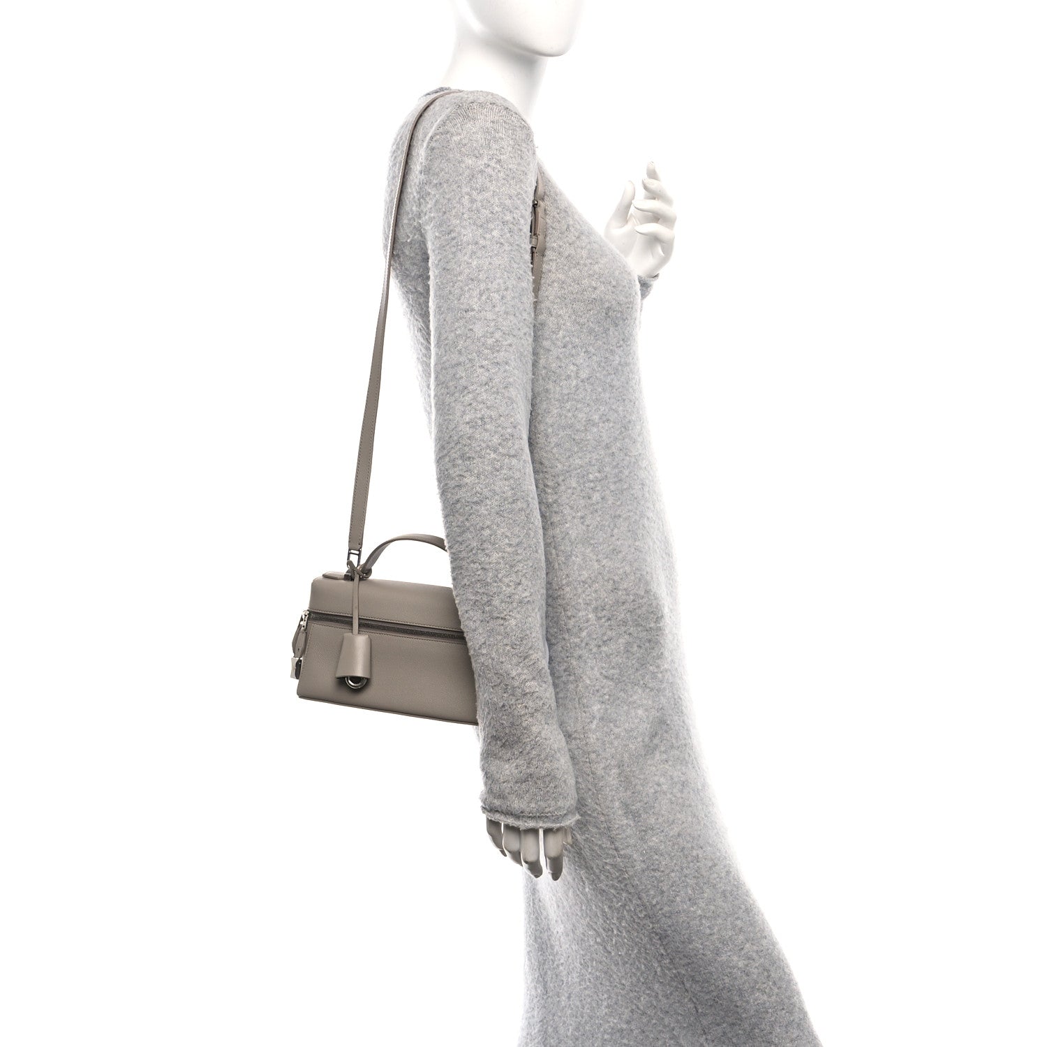 Loro Piana Grained Calfskin L23 Extra Bag Dove 2 of 10