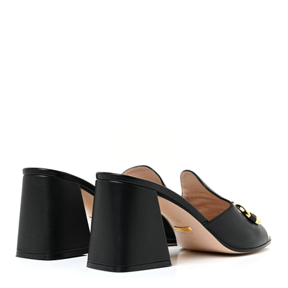 Gucci Nappa Horsebit 75mm Slide Sandals 39 Black 4 of 17