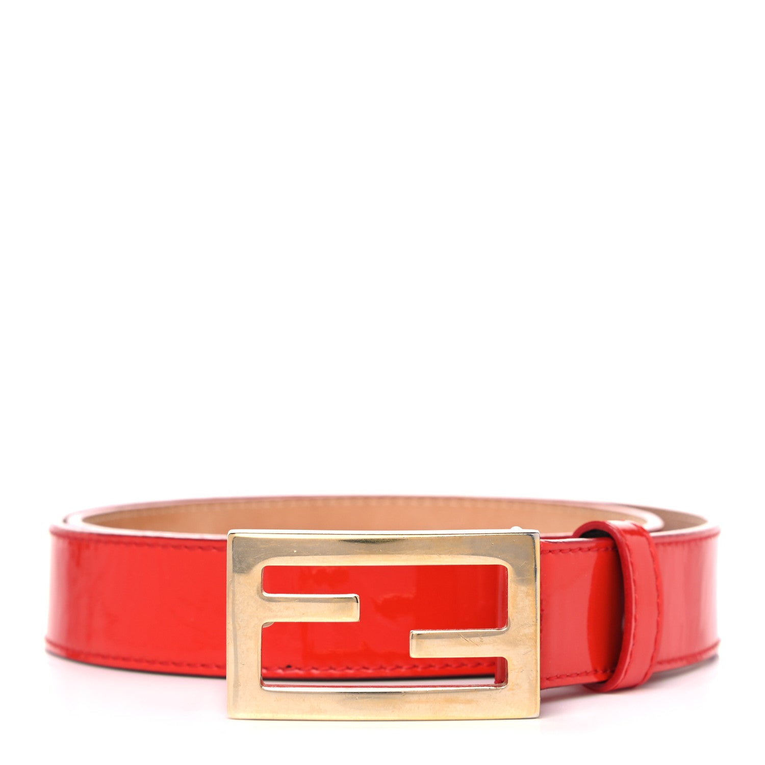 Fendi Patent FF Belt 85 34 Red 1 of 7