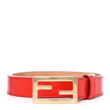 Fendi Patent FF Belt 85 34 Red 1 of 7