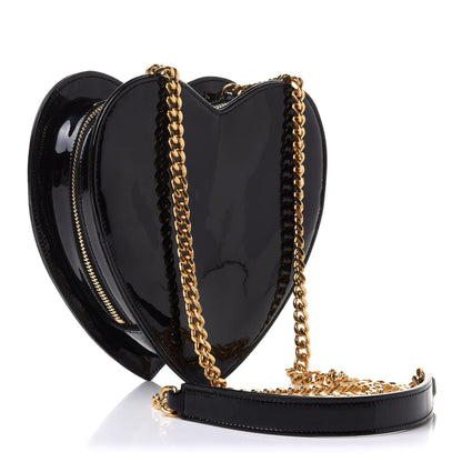 Saint Laurent Patent Small Monogram Love Shoulder Bag Black 2 of 9