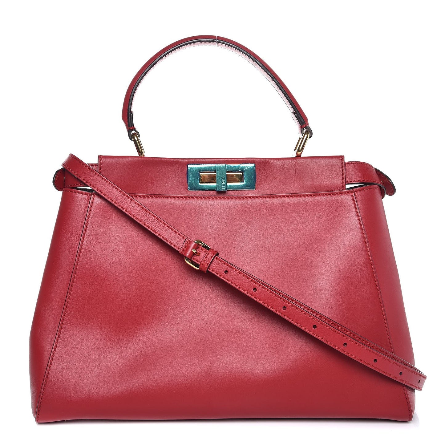 Vitello Morgan Fabric Jacquard Pequin Medium Peekaboo Iconic Satchel Mattone Tobacco Black