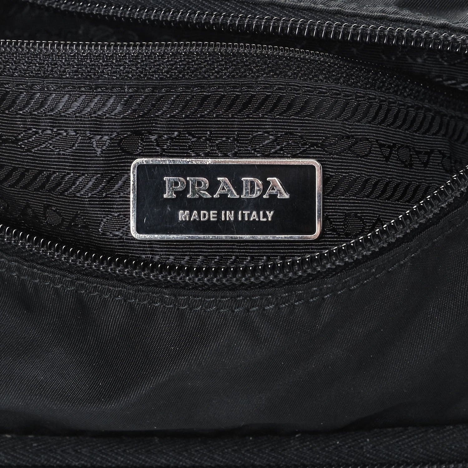 Prada Tessuto Nylon Single Buckle Messenger Bag Black 7 of 12