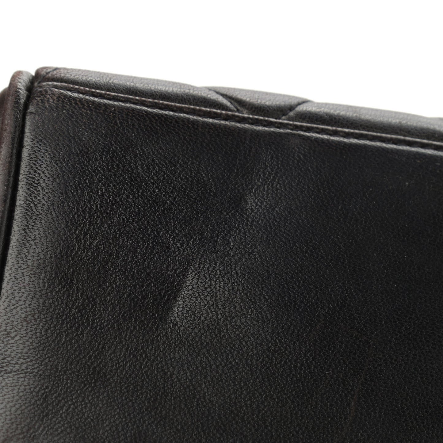Lambskin Quilted Single Flap Black