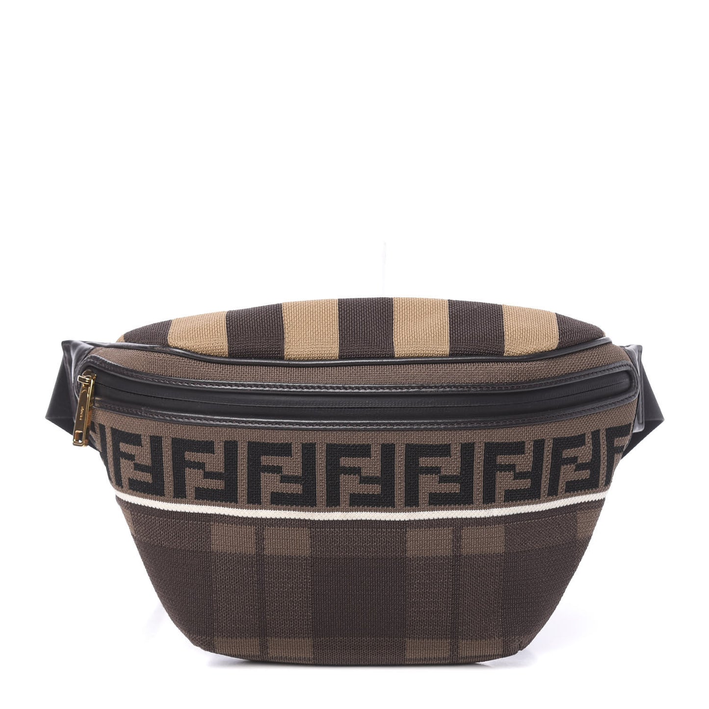 Vitello Century Maglia Pattern Mix Belt Bag Havana