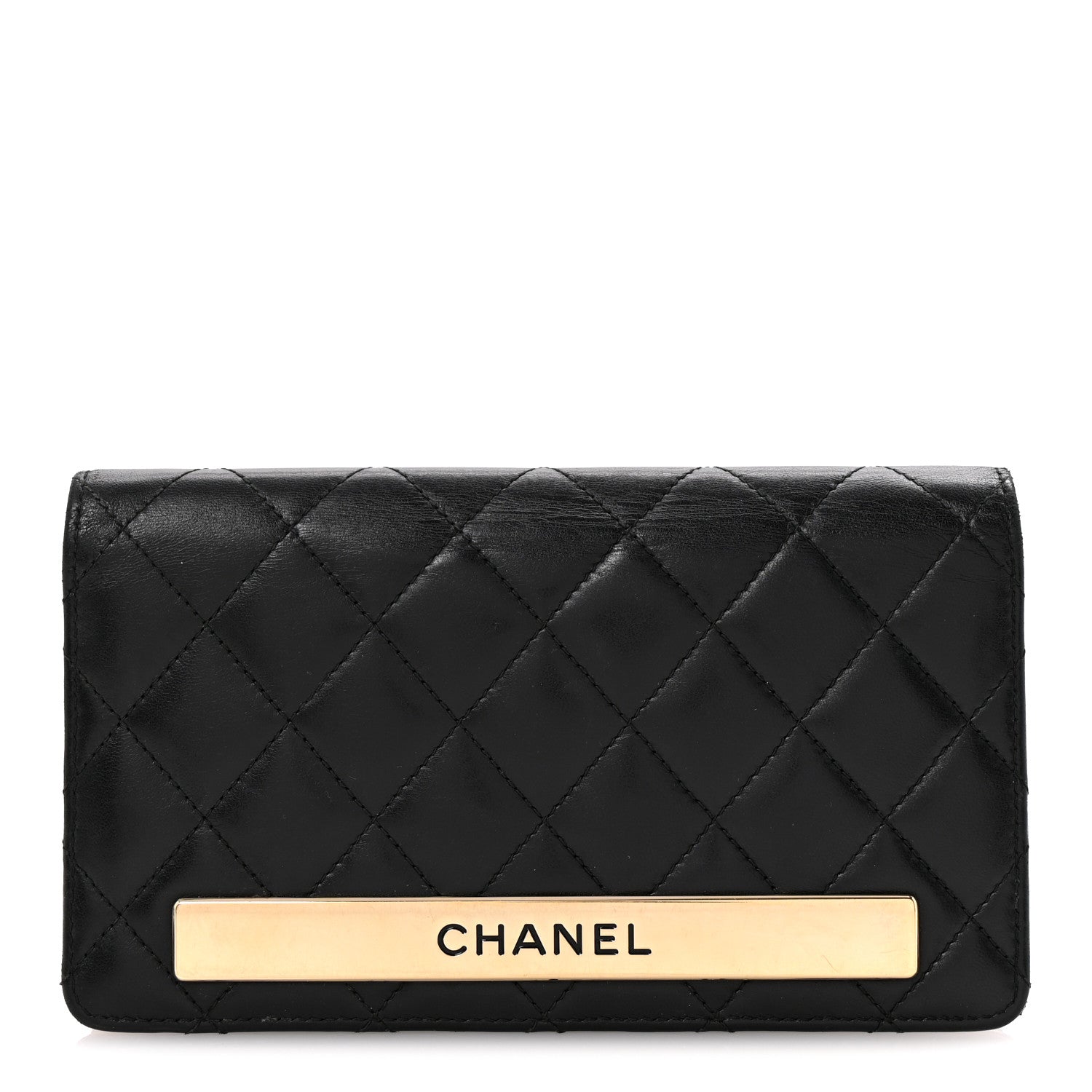 Chanel Lambskin Quilted Trendy CC Yen Wallet Black 2 of 24