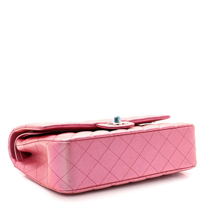 Chanel Iridescent Caviar Quilted Medium Double Flap Pink 3 of 9