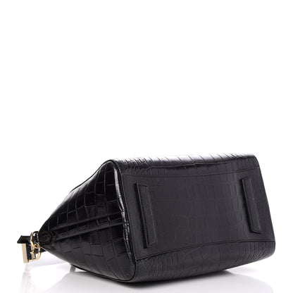 Givenchy Calfskin Crocodile Embossed Medium Antigona Black 4 of 8