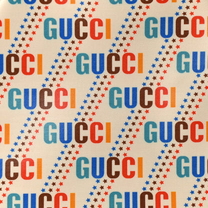 Gucci Coated Canvas Logo Star Print Childrens Dome Backpack Beige Multicolor Vibrant Orange 8 of 10