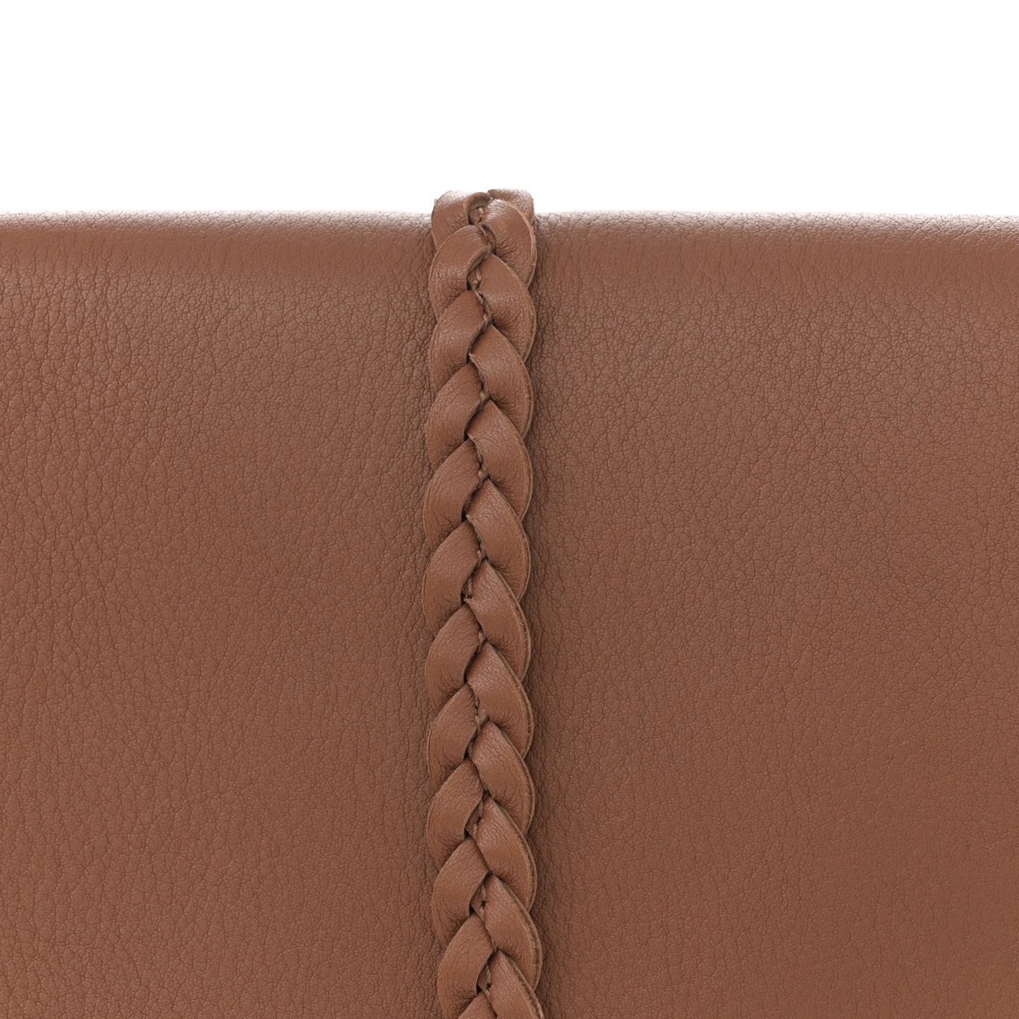 Grained Calfskin Medium Penelope Shoulder Bag Caramel