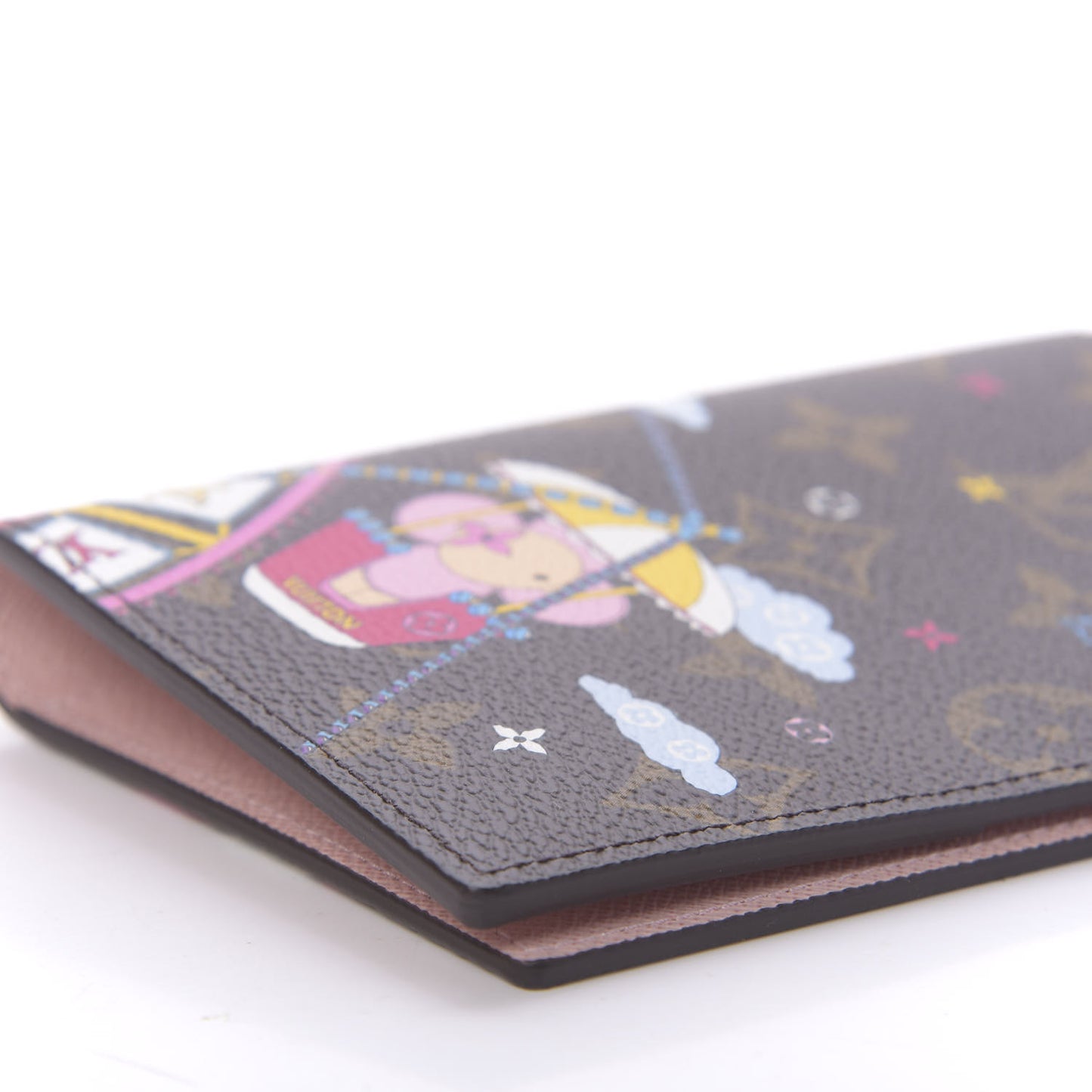 Monogram 2020 Christmas Animation Big Wheel Passport Cover Rose Ballerine
