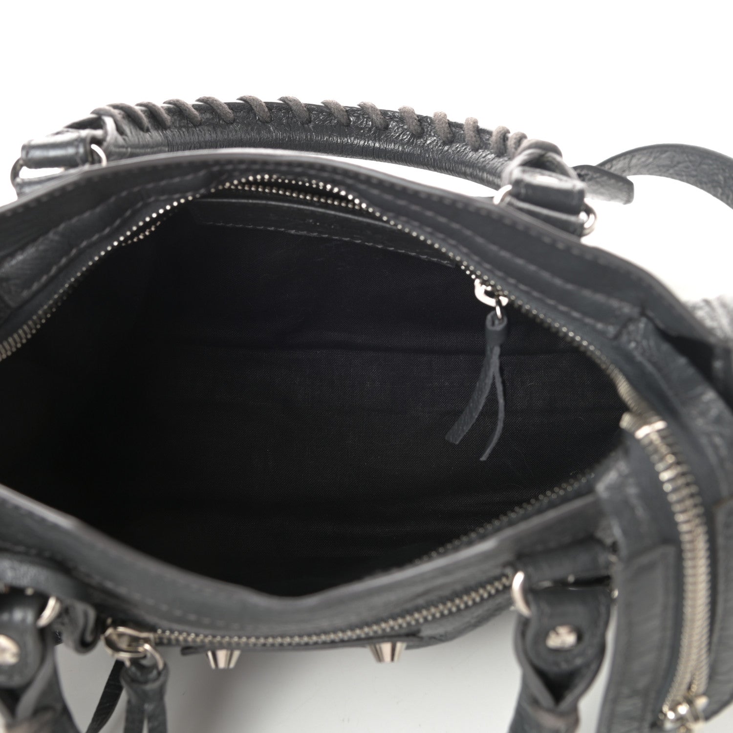 Balenciaga Agneau Classic Silver Hardware Mini City Gris Fossile 5 of 9