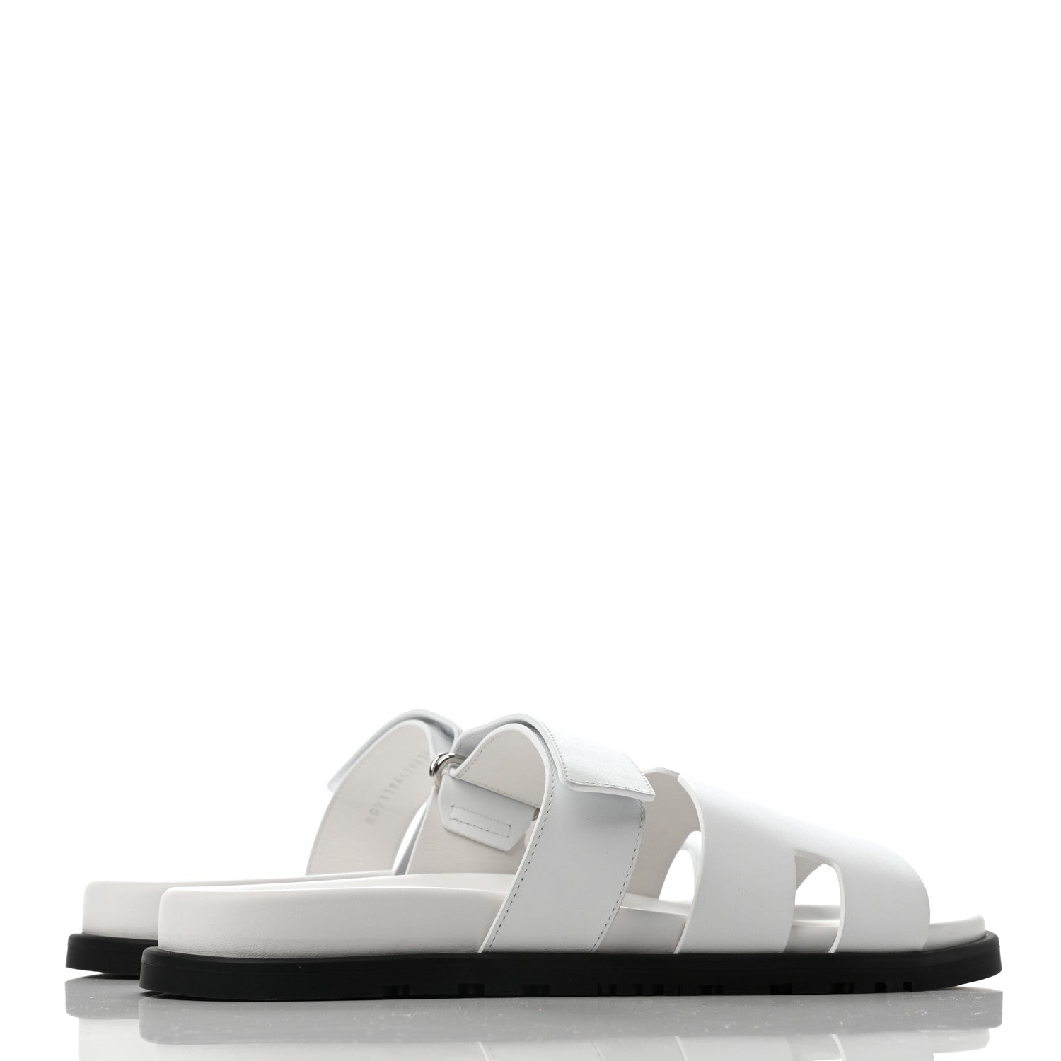 Hermes Calfskin Mens Chypre Sandals 43 White 3 of 6