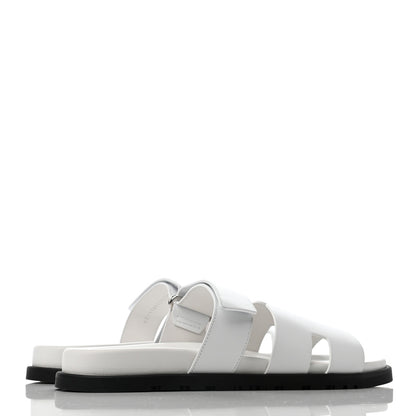 Hermes Calfskin Mens Chypre Sandals 43 White 3 of 6