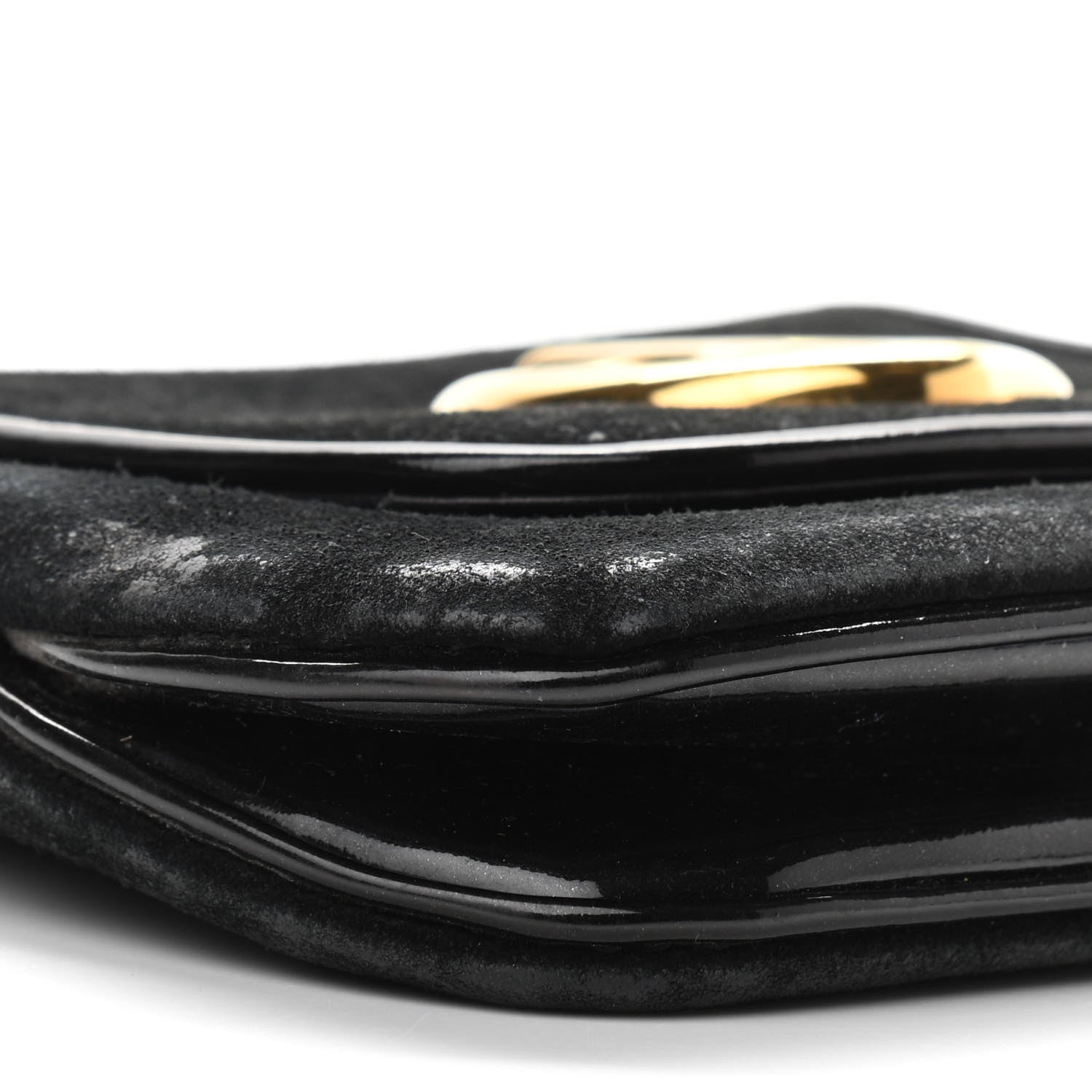 Gucci Suede Small 1973 Chain Shoulder Bag Black 5 of 13