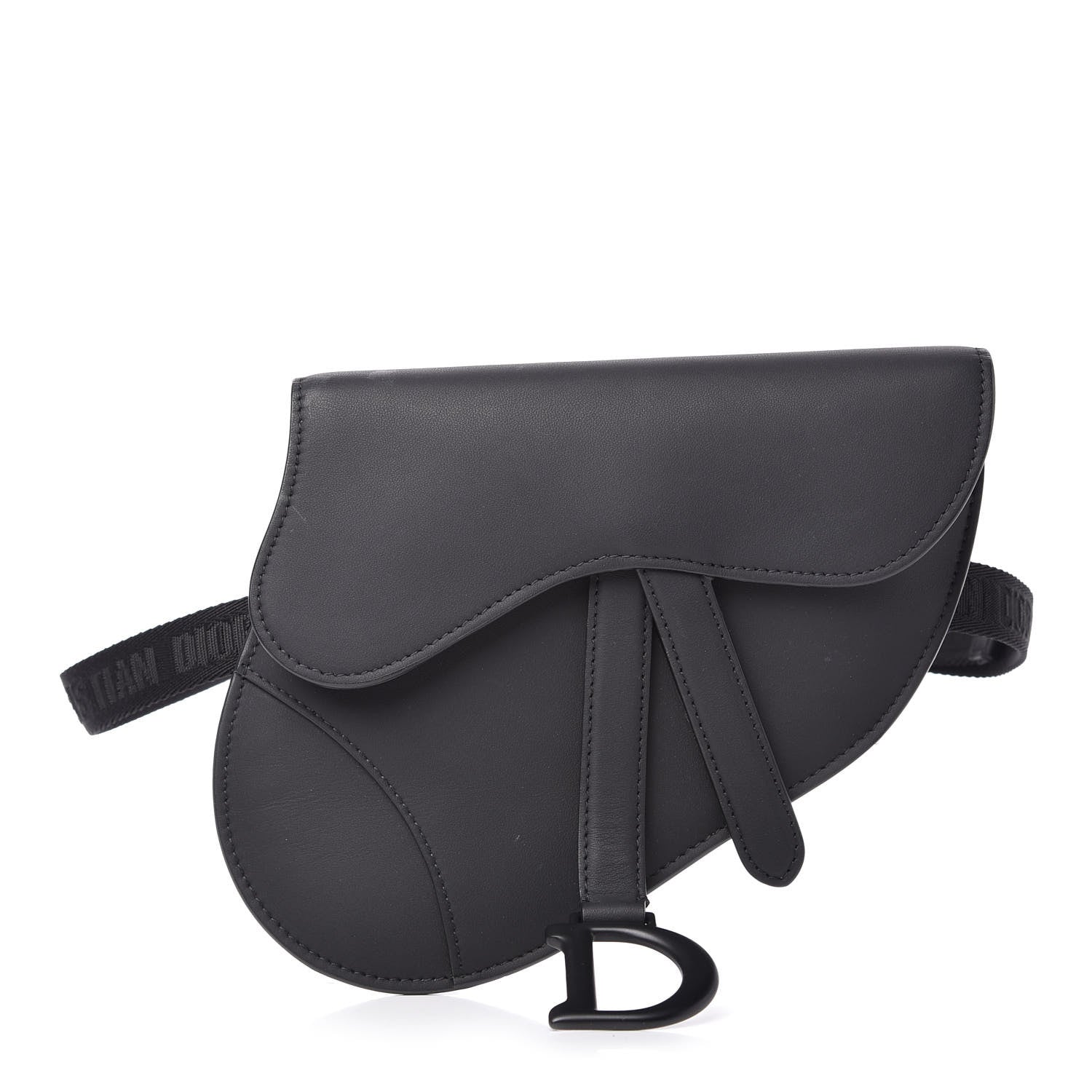 Christian Dior Ultra Matte Calfskin Saddle Belt Bag Black 1 of 9