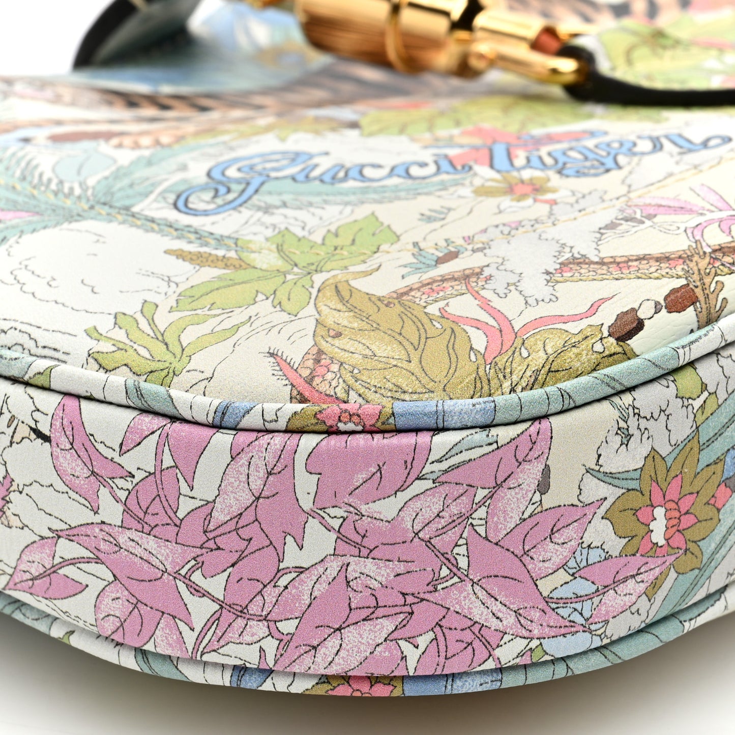 New Shangai Calfskin Tiger Savanah Small Jackie 1961 Hobo Chalky White Multicolor