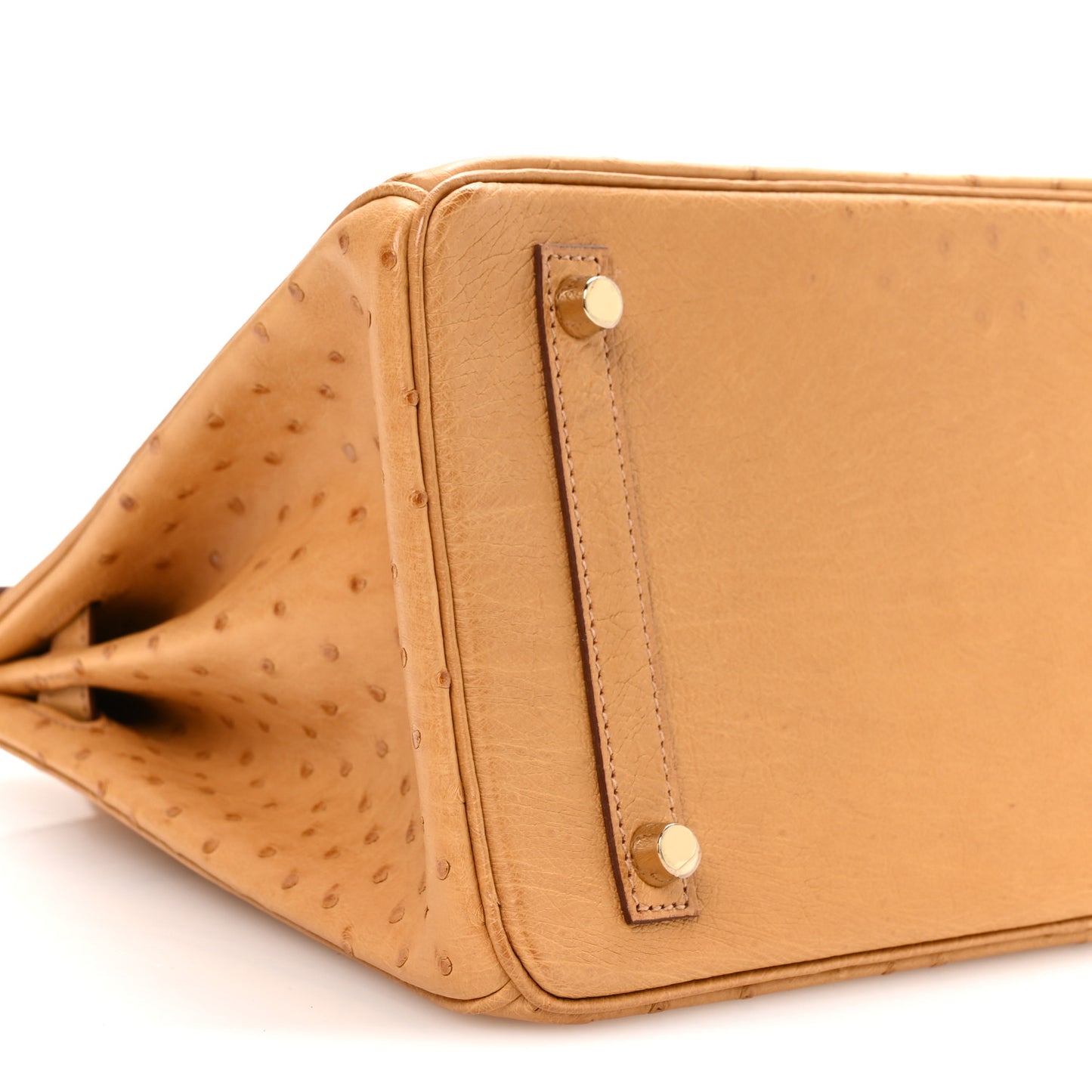 Ostrich Birkin 30 Gold