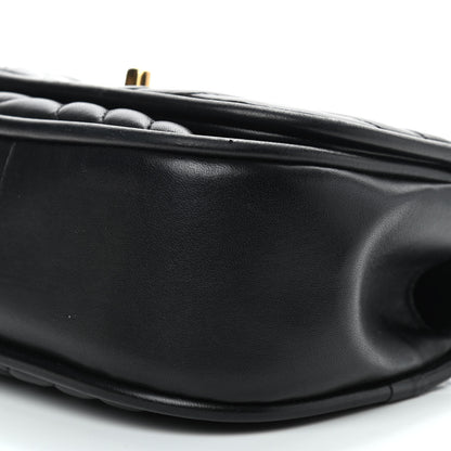 Chanel Lambskin Reverse Chevron Quilted Mini Round Top Handle Flap Black 9 of 9
