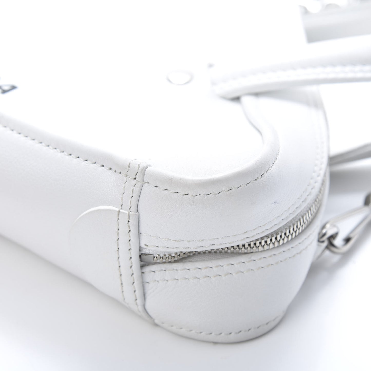 Calfskin XS Triangle Chain Duffle White