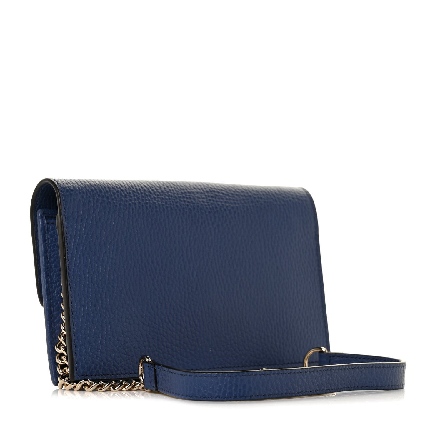 Dollar Calfskin Interlocking G Chain Wallet Caspian