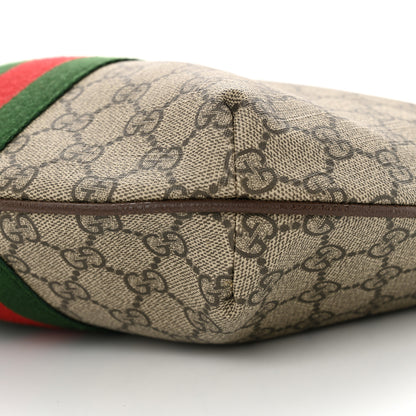 Gucci GG Supreme Monogram Web Small Ophidia Half Moon Hobo Brown 10 of 11