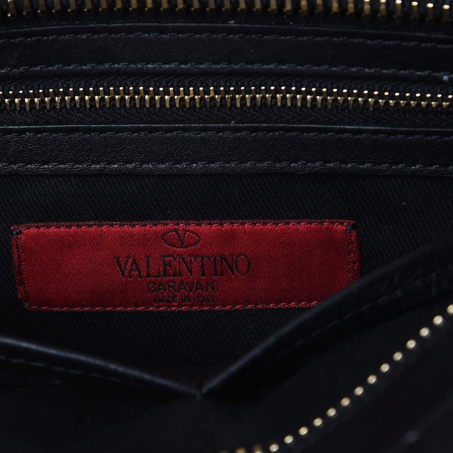 Valentino Garavani Vitello Rockstud Double Handle Tote Black 6 of 17
