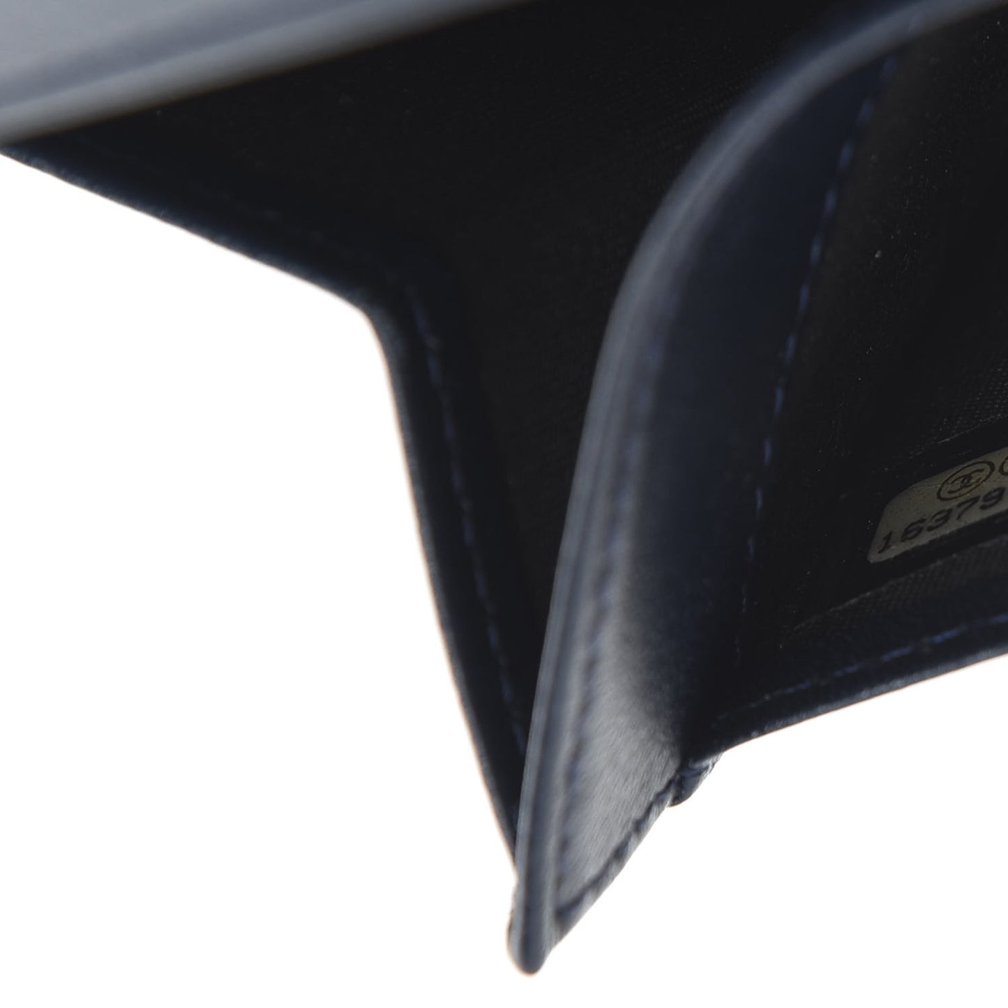 Caviar CC Long Flap French Wallet Navy Blue