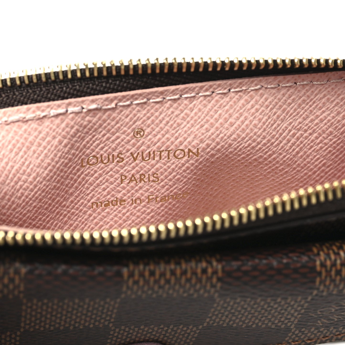 Damier Ebene Recto Verso Card Holder Rose Ballerine