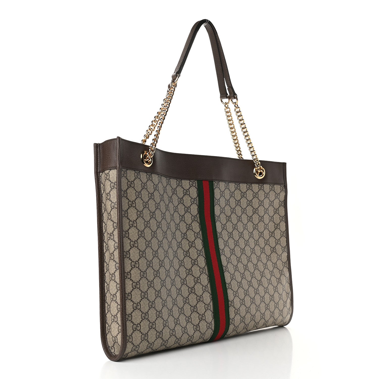 Gucci GG Supreme Monogram Large Rajah Chain Tote Beige New Acero 3 of 9