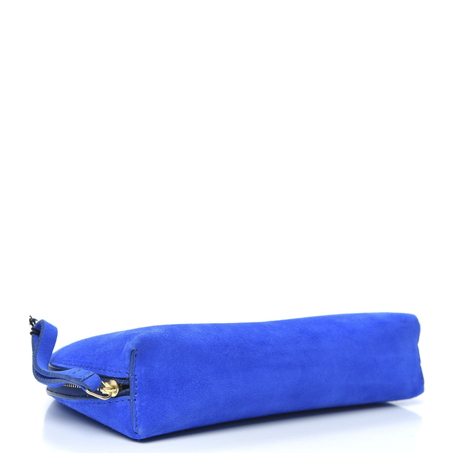 Suede Half Moon Clutch Royal Blue