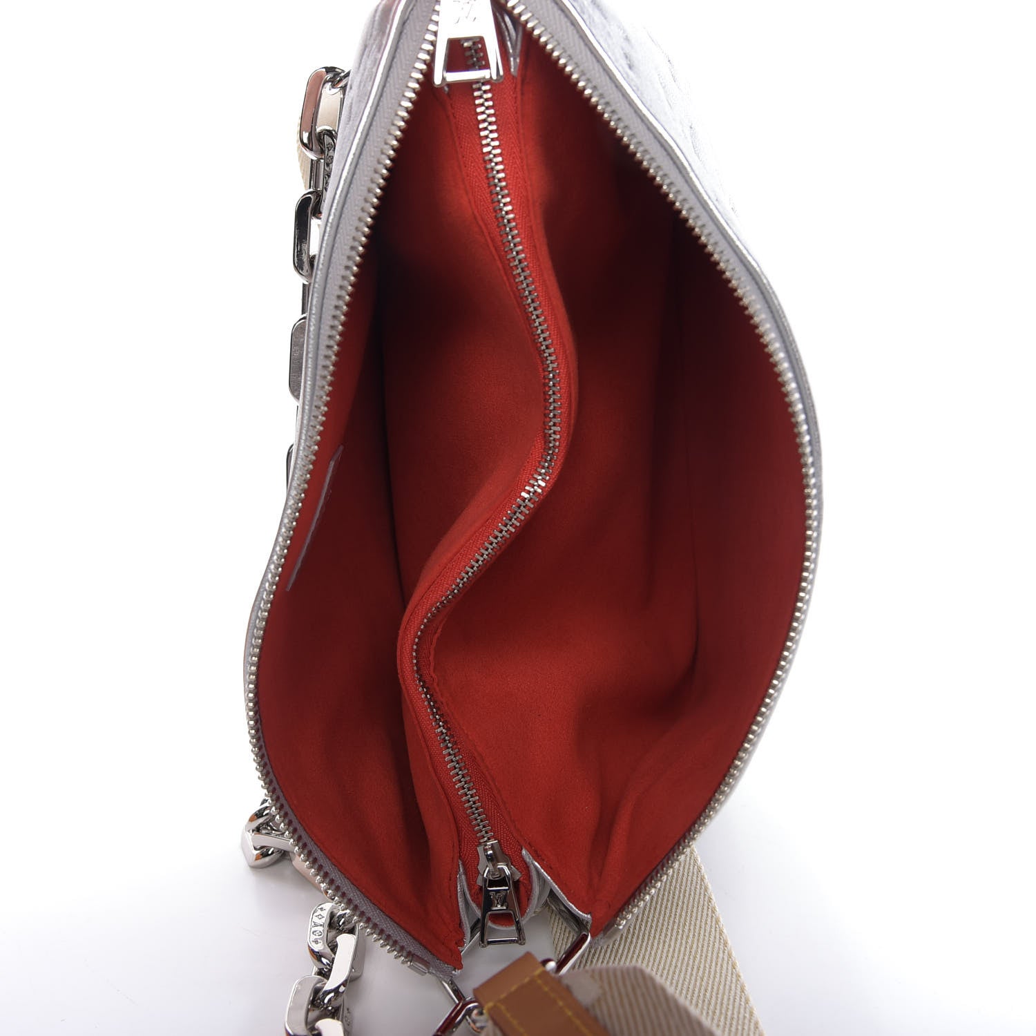 Louis Vuitton Metallic Lambskin Embossed Monogram Coussin PM Silver 5 of 10