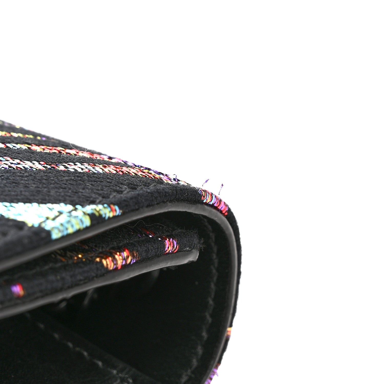 Saint Laurent Canvas Calfskin Metallic Tiger Print Small Monogram Kate Satchel Black Multicolor 11 of 13
